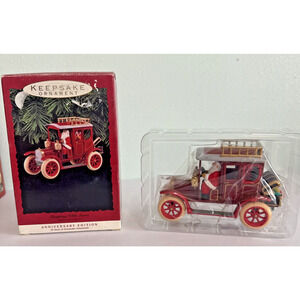 1993 Hallmark Keepsake SHOPPING WITH SANTA Anniversary Edition Ornament NIB